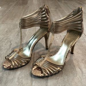 Vince Camuto Snakeskin Stiletto Sandals
